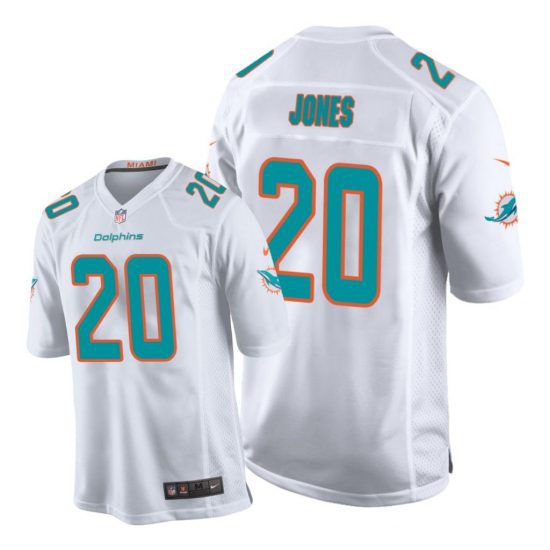 Men Miami Dolphins 20 Reshad Jones Nike White Game NFL Jersey